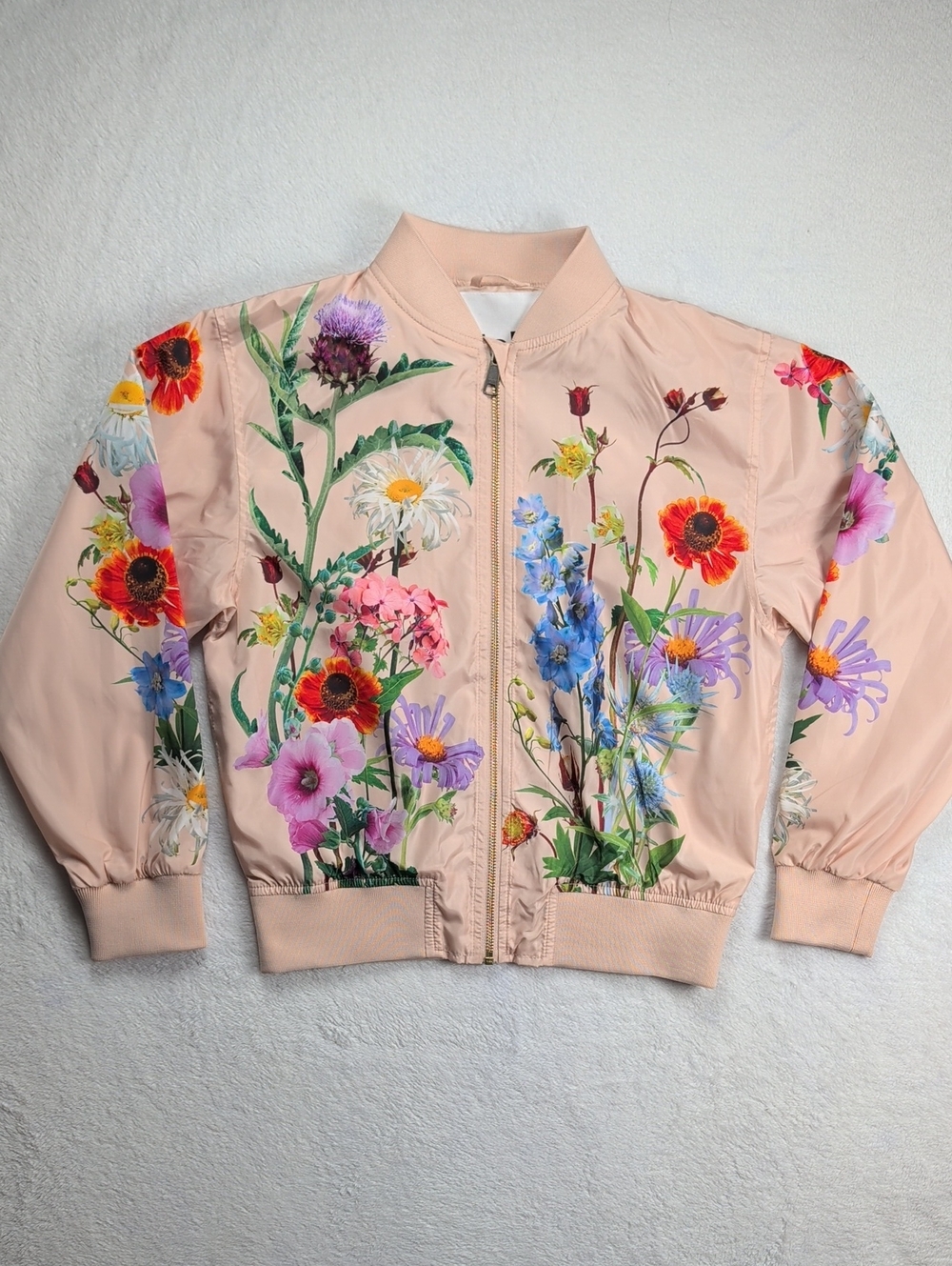 Molo Haliva Growing Wild Floral Print Bomber Jacket Size 12 Years EU